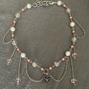 Pretty pink layered necklace